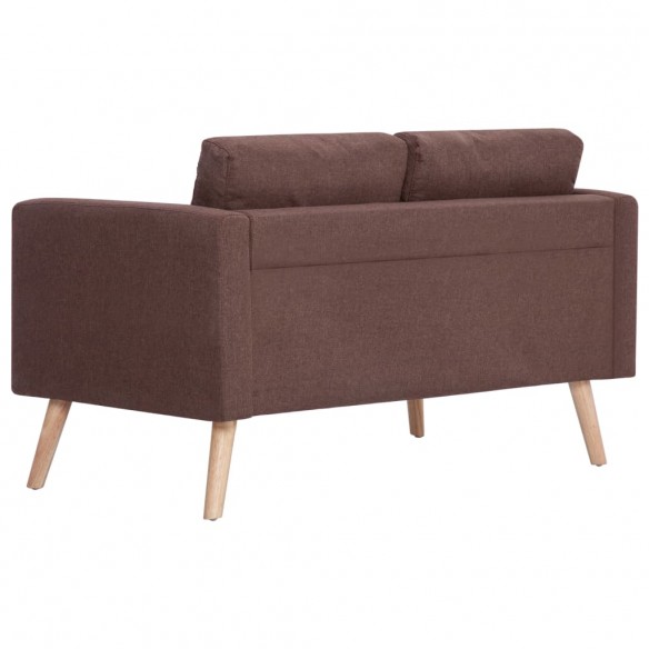 Ensemble de canapé 2 pcs Tissu Marron