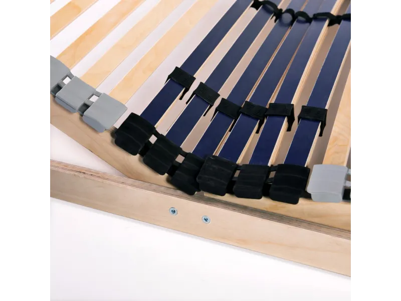 Sommiers à lattes 2 pcs avec 42 lattes 7 zones 80x200 cm