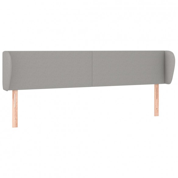 Tête de lit avec oreilles Gris clair 203x23x78/88 cm Tissu