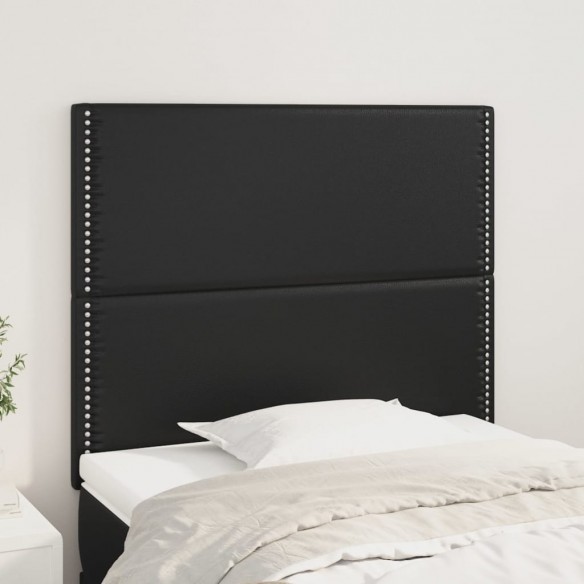 Têtes de lit 2 pcs Noir 80x5x78/88 cm Similicuir