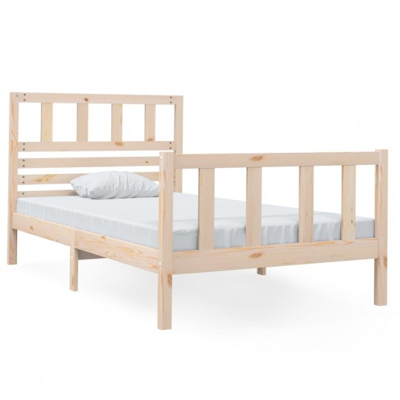 Cadre de lit Bois massif 90x190 cm Simple