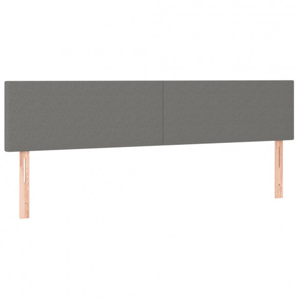 Cadre de lit et matelas et LED Gris foncé 200x200 cm