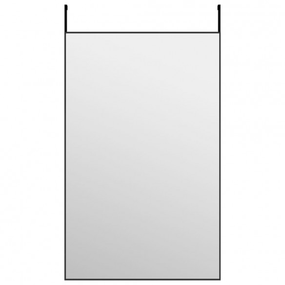 Miroir de porte Noir 50x80 cm Verre et aluminium