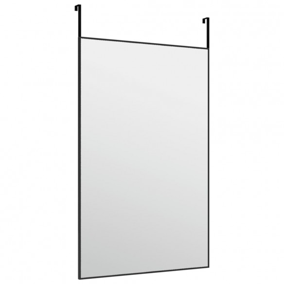 Miroir de porte Noir 50x80 cm Verre et aluminium