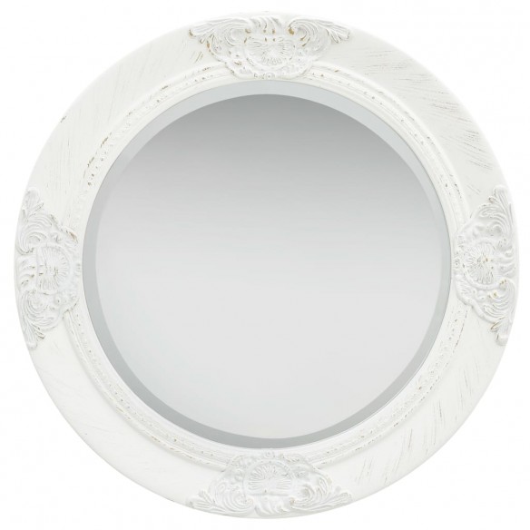 Miroir mural style baroque 50 cm Blanc