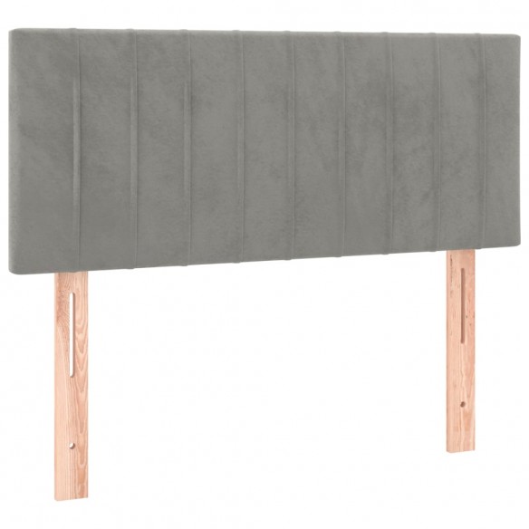 Tête de lit Gris clair 80x5x78/88 cm Velours