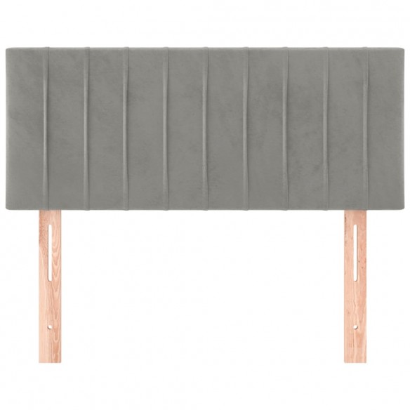 Tête de lit Gris clair 80x5x78/88 cm Velours