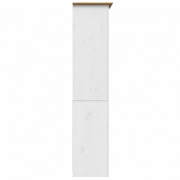 Bibliothèque BODO blanc and marron 80x40x172cm bois massif pin