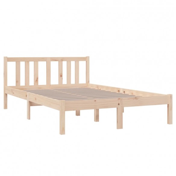 Cadre de lit bois massif 120x190 cm petit double