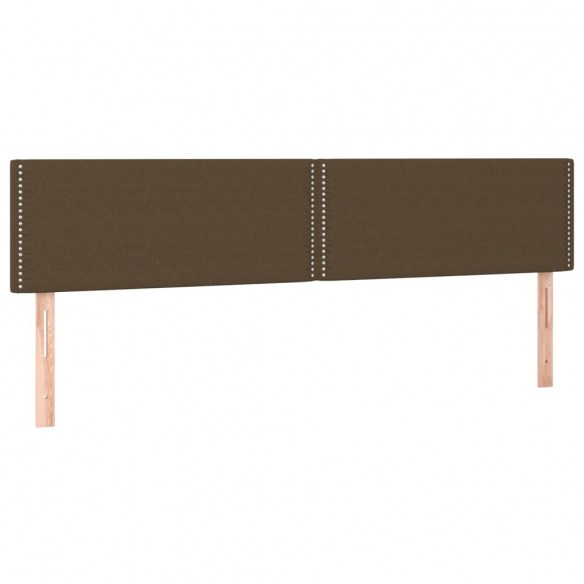 Tête de lit à LED Marron Foncé 180x5x78/88 cm Tissu