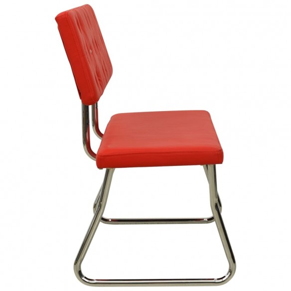 Banc 110 cm Rouge Similicuir