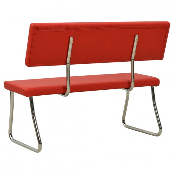 Banc 110 cm Rouge Similicuir