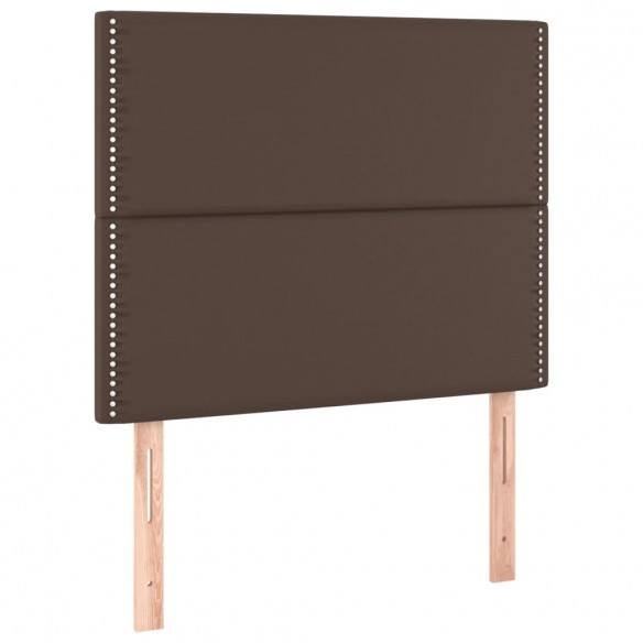 Têtes de lit 2 pcs Marron 100x5x78/88 cm Similicuir