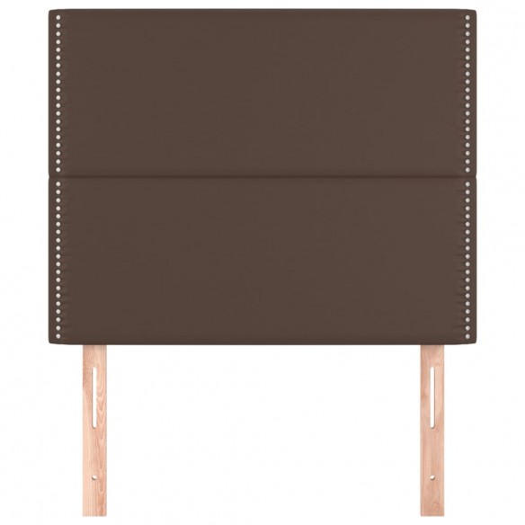 Têtes de lit 2 pcs Marron 100x5x78/88 cm Similicuir