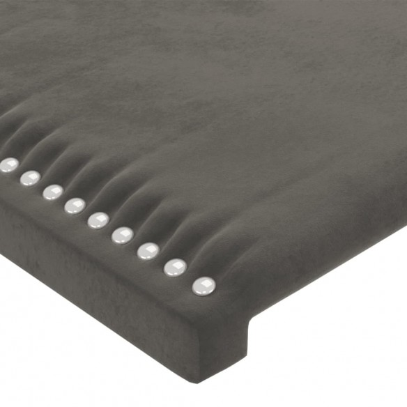 Têtes de lit 2 pcs Gris foncé 80x5x78/88 cm Velours