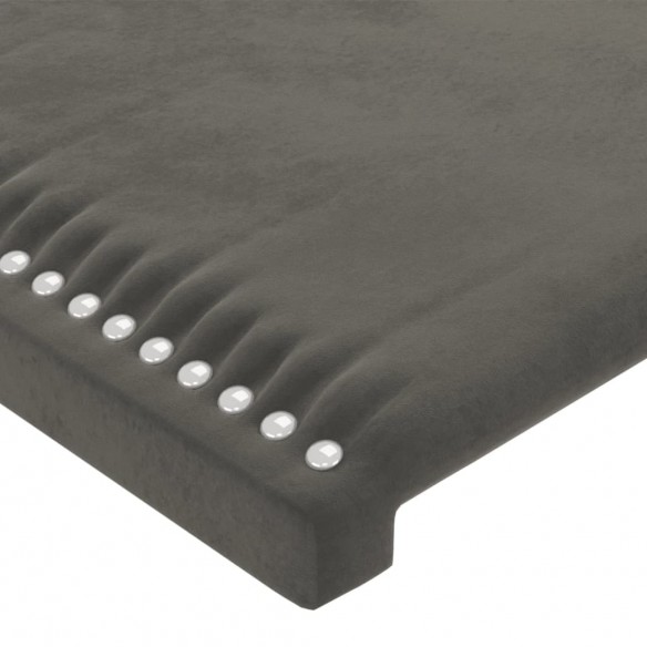 Têtes de lit 4 pcs Gris foncé 80x5x78/88 cm Velours