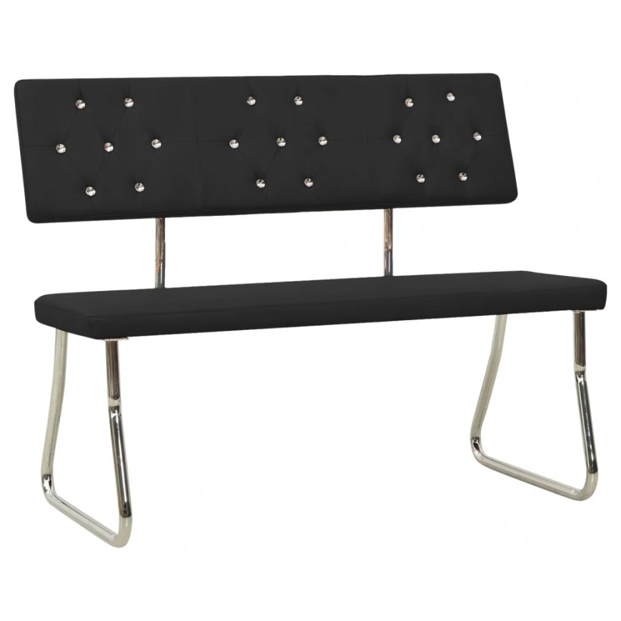 Banc 110 cm Noir Similicuir