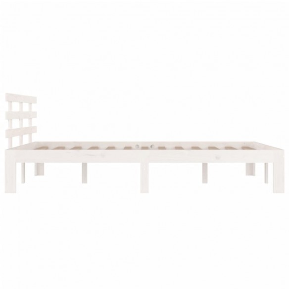 Cadre de lit Blanc Bois massif 160x200 cm