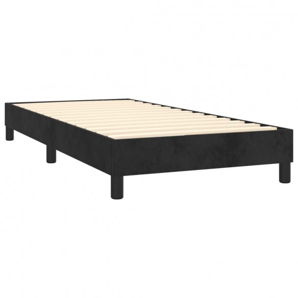 Cadre de lit avec matelas et LED Noir 90x200 cm