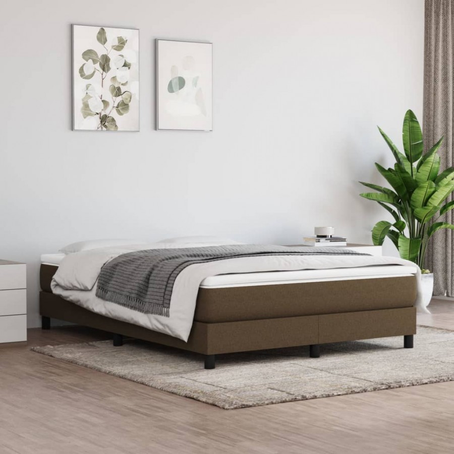 Matelas de lit à ressorts ensachés Marron foncé 140x190x20 cm