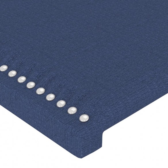 Têtes de lit 2 pcs Bleu 100x5x78/88 cm Tissu