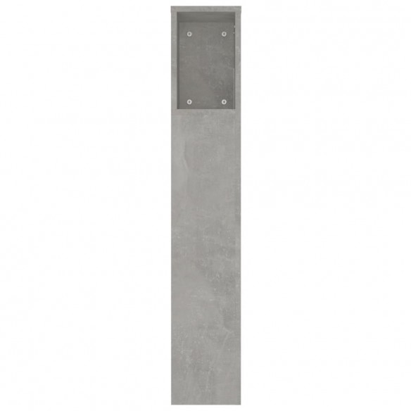 Armoire de tête de lit Gris béton 220x18,5x104,5 cm