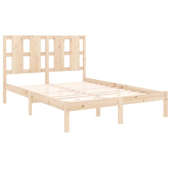 Cadre de lit bois massif 135x190 cm double