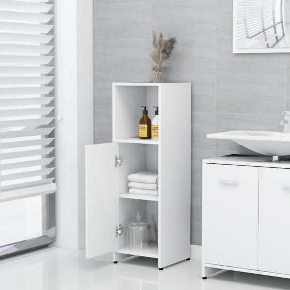 Ensemble de meubles de salle de bain 3 pcs Blanc Aggloméré