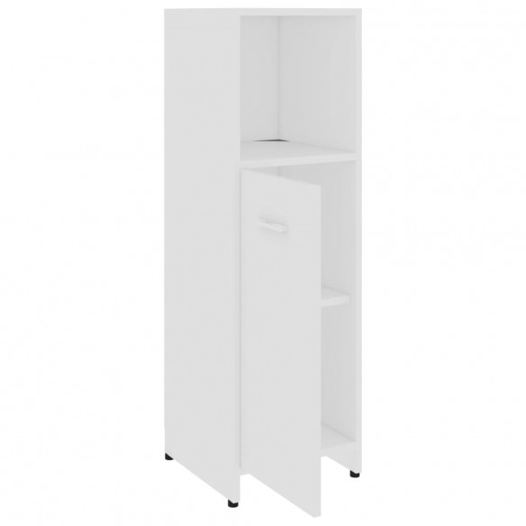 Ensemble de meubles de salle de bain 3 pcs Blanc Aggloméré