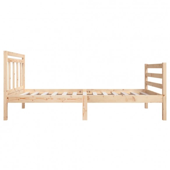 Cadre de lit Bois massif 120x190 cm Petit Double