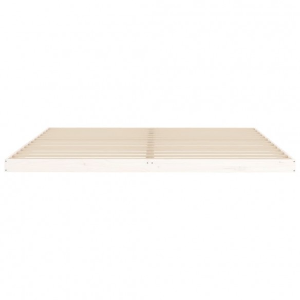 Cadre de lit blanc 200x200 cm bois de pin massif