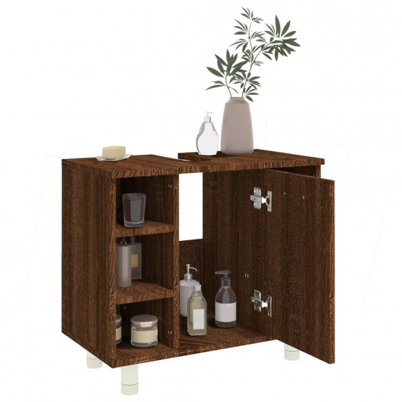 Armoire de bain Chêne marron 60x32x53,5  cm Bois d'ingénierie