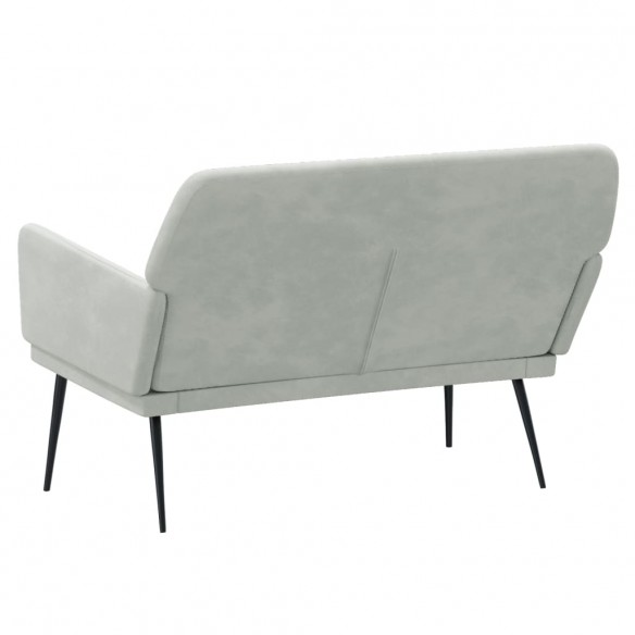 Banc Gris clair 108x79x79 cm Velours