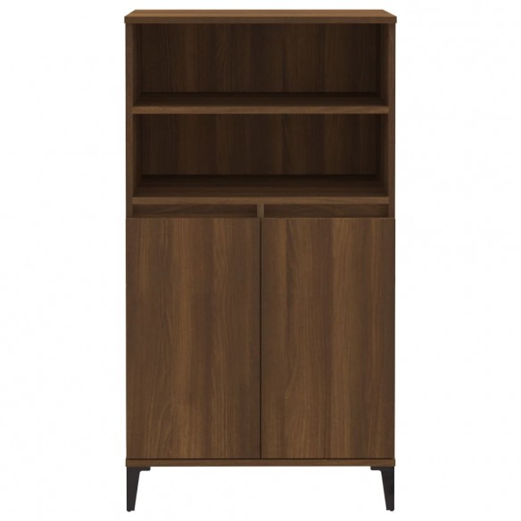 Buffet haut Chêne marron 60x36x110 cm Bois d'ingénierie