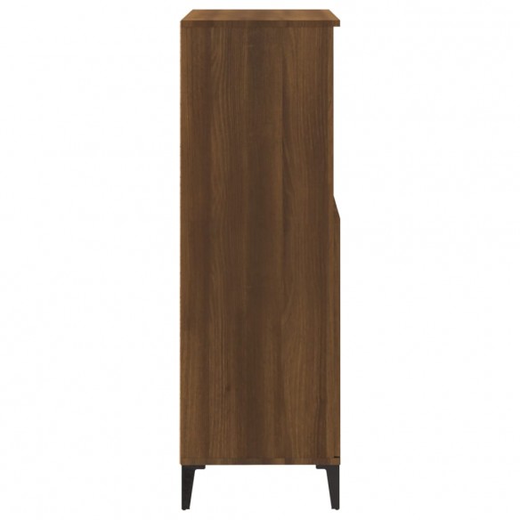 Buffet haut Chêne marron 60x36x110 cm Bois d'ingénierie