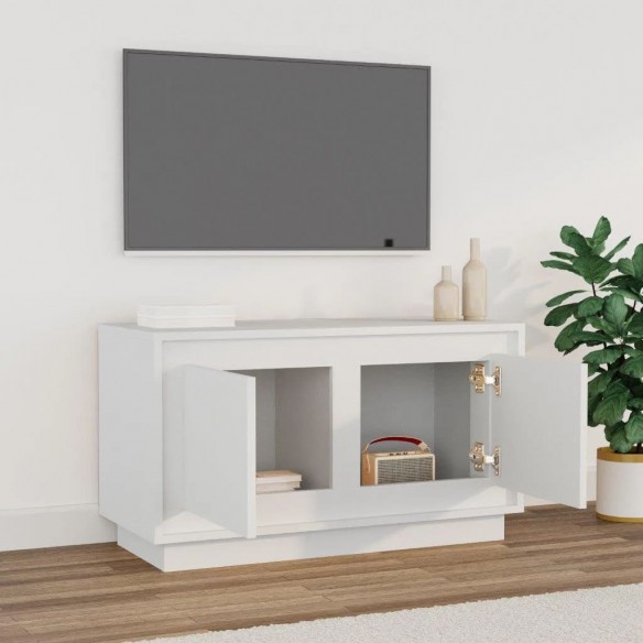 Meuble TV blanc 80x35x45 cm bois d'ingénierie