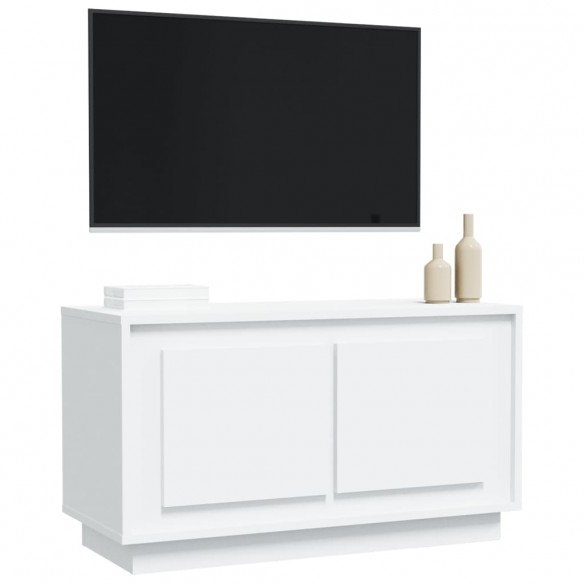 Meuble TV blanc 80x35x45 cm bois d'ingénierie