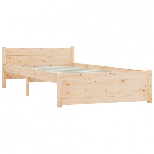 Cadre de lit bois massif 75x190 cm petit simple