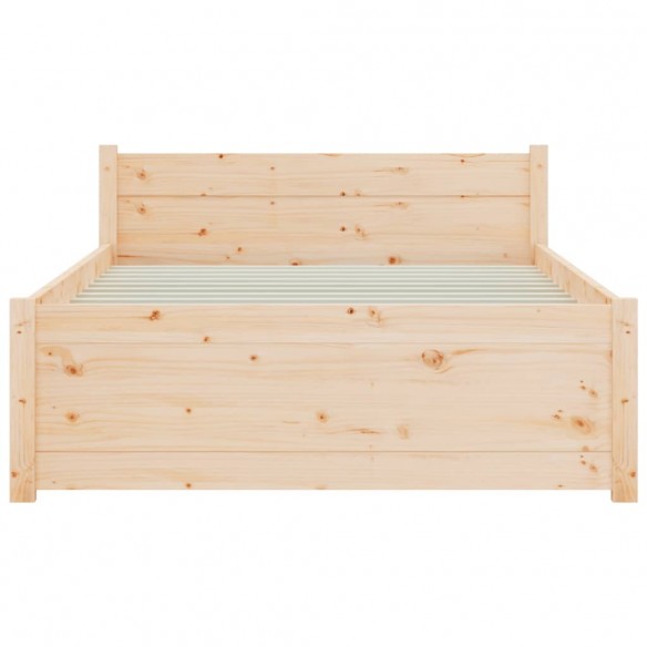 Cadre de lit bois massif 75x190 cm petit simple