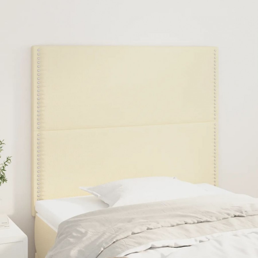 Têtes de lit 2 pcs Crème 80x5x78/88 cm Similicuir