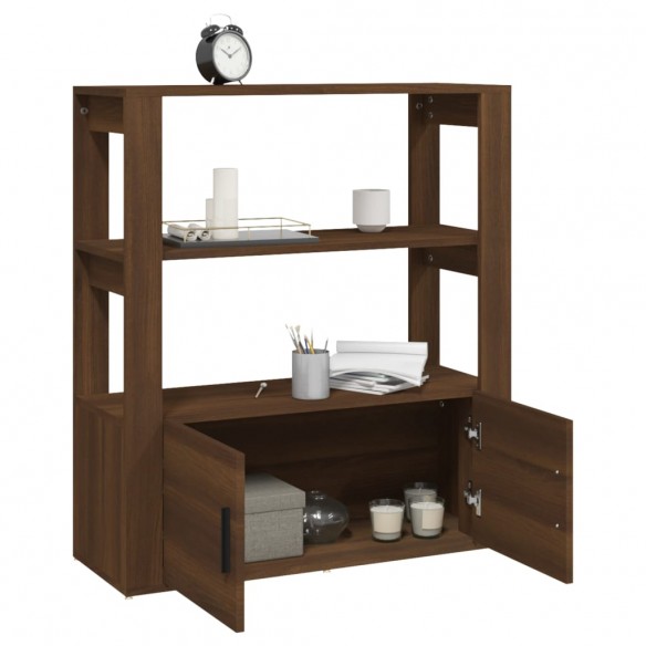 Buffet Chêne marron 80x30x90 cm Bois d'ingénierie