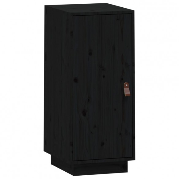 Buffet Noir 34x40x75 cm Bois massif de pin