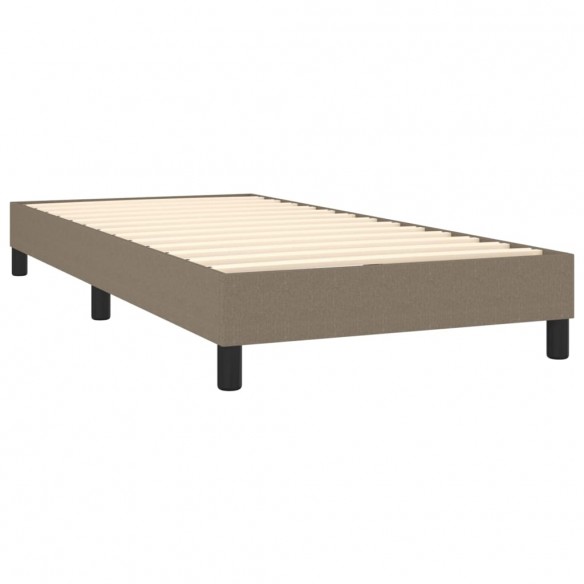 Cadre de lit avec matelas Taupe 80x200 cm Tissu