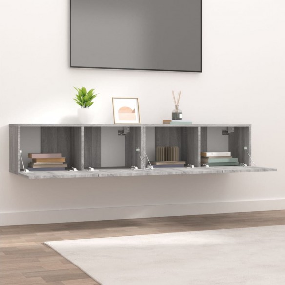 Meubles TV 2 pcs Sonoma gris 80x30x30 cm Bois d'ingénierie