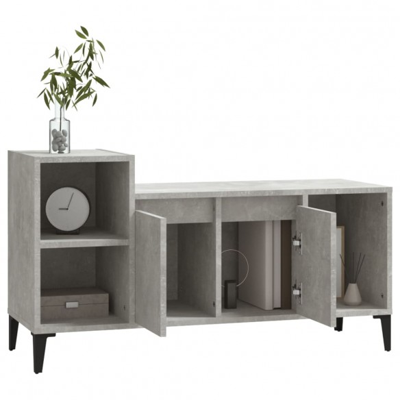 Meuble TV Gris béton 100x35x55 cm Bois d'ingénierie