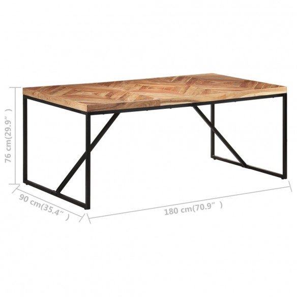 Table à dîner 180x90x76 cm Bois massif d'acacia et de manguier