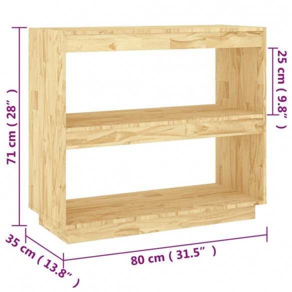 Bibliothèque 80x35x71 cm bois de pin massif