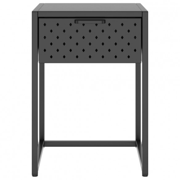 Table de chevet Anthracite 38x35x54 cm Acier