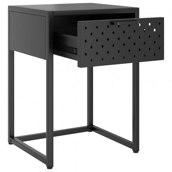 Table de chevet Anthracite 38x35x54 cm Acier