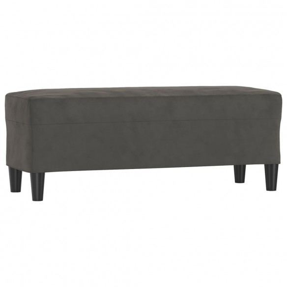 Banc Gris foncé 100x35x41 cm Velours